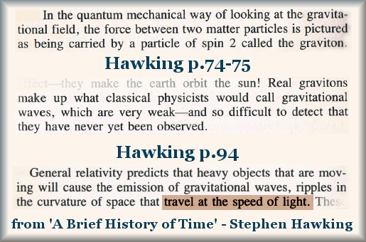 what is the speed of gravity hawking