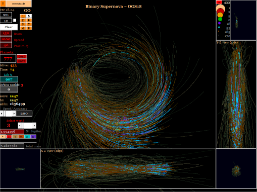 Binary Supernova Simulation Screenshot