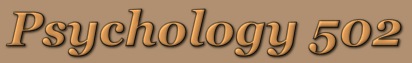 Psychology 502