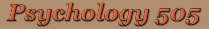 Psychology 505