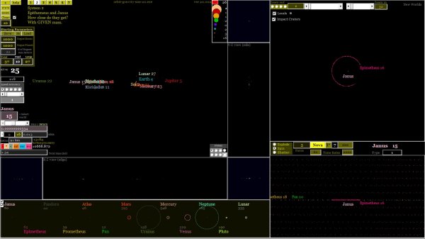 Epimetheus and Janus gravity sim